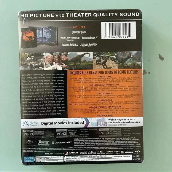 Jurassic World: 5-Movie Collection [Blu-Ray + Digital Box Set] - Picture 2 of 8